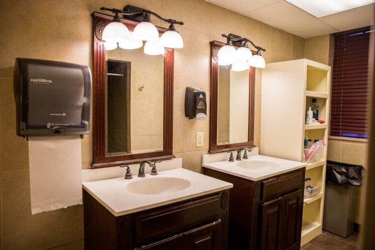 Ferguson Hall dorm room bathroom